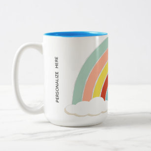 Retro Rainbow Zweifarbige Tasse