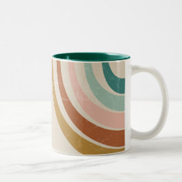 Retro Rainbow Zweifarbige Tasse