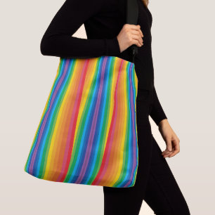 Retro Rainbows Crossbody Bag (2 Größen) Tragetaschen Mit Langen Trägern