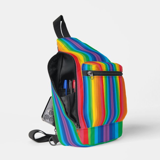 Retro Rainbows Sling Bag (Offen)