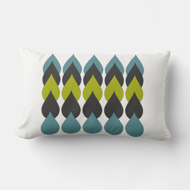 Retro Raindrops5 Lendenkissen (Vorderseite)