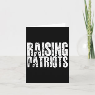 Retro Raising Patriots Funny 4. Juli Väter D Karte