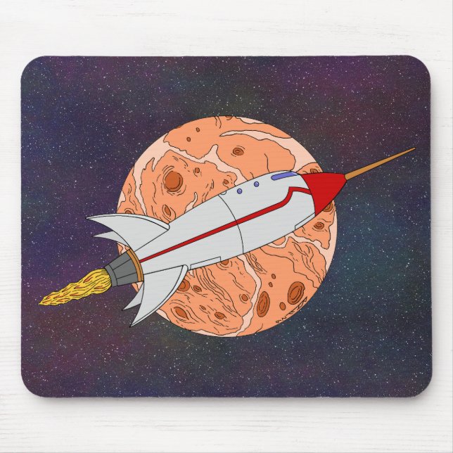 Retro-Rakete 2026 Mousepad (Vorne)