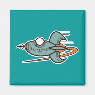 Retro-Rakete Magnet