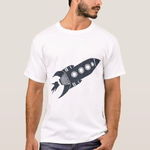 Retro-Raketenraumschiff T-Shirt