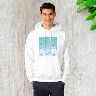 Retro-Raketenschiff - Futuristische Weltraumkunst Hoodie