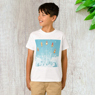 Retro-Raketenschiff - Futuristische Weltraumkunst T-Shirt