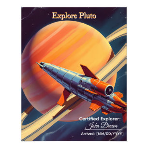 Retro-Raketenstartposter - Vintage Weltraumzeitalt Fotodruck