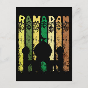 Retro-Ramadan-Moschee Postkarte