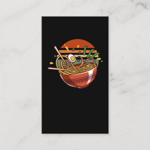 Retro Ramen Bowl mit Chopsticks japanische Nudeln Visitenkarte