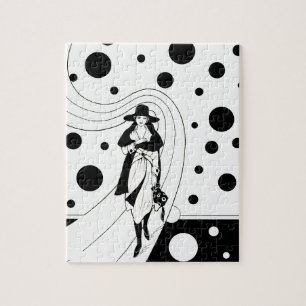 Retro-Rampenmodell, Vintage Art Deco Mode Puzzle