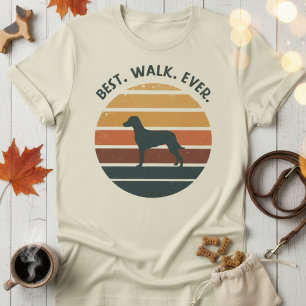 Retro-Rasse-Sonnenuntergang-Hunde-Grafik — Vintage T-Shirt