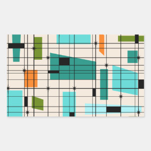 Retro-Raster und Aufkleber für Sternexplosionen