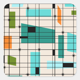 Retro-Raster und Aufkleber für Sternexplosionen