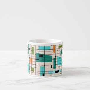 Retro-Raster- und Sternenexplosions-Espressotasse Espressotasse