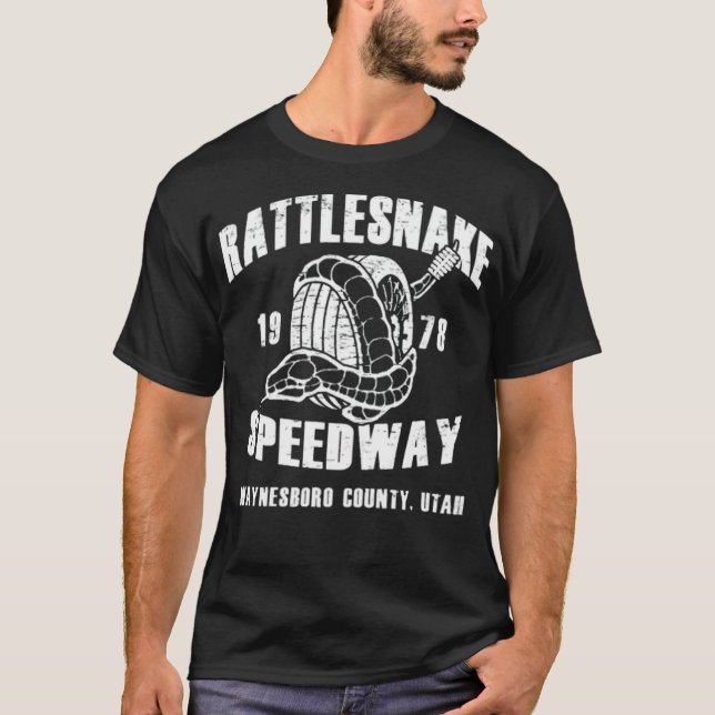 Retro Rattlesnake 1978 Speedway Golf sho T-Shirt (Vorderseite)