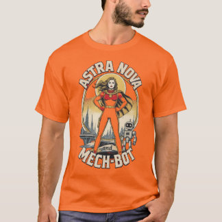 Retro-Raumfahrt-Held T-Shirt – Vintage 70er-Comic-