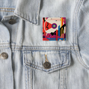 Retro-Raumplakat - Mars-Erkundungsprogramm. Button