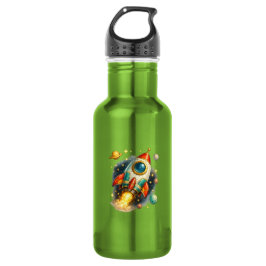 Retro-Raumschiffstart Edelstahl-Wasserflasche  Edelstahlflasche