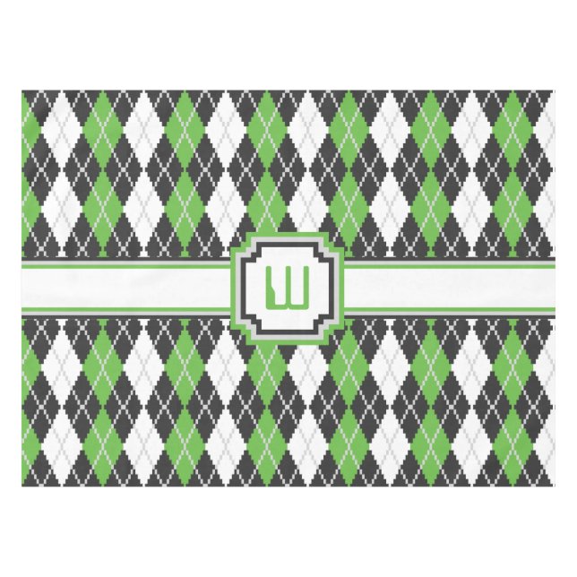 Retro-Raute Tischdecke (Vorderseite (Horizontal))