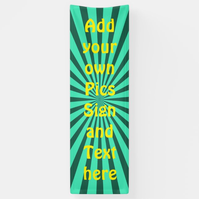 Retro Rays Black transp. + Ihr Backgr. Ideen Banner (Vertikal)