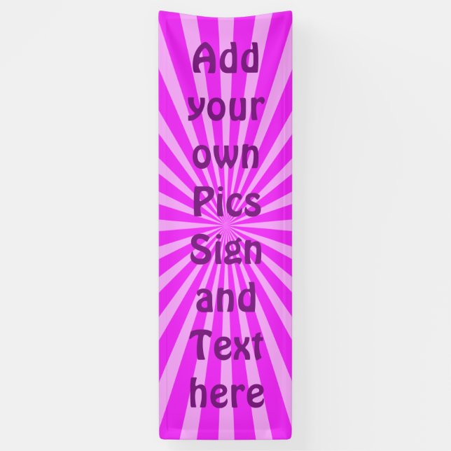 Retro Rays weiß transp. + Ihr Backgr. Ideen Banner (Vertikal)