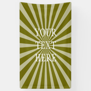 Retro Rays weiß transparent + Ihre Idee Banner