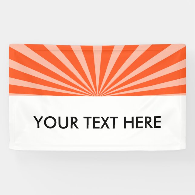 Retro Rays weiß transparent + Ihre Idee Banner (Horizontal)
