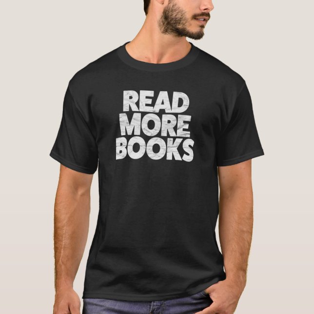 Retro Read More Books Graphic T-Shirt (Vorderseite)