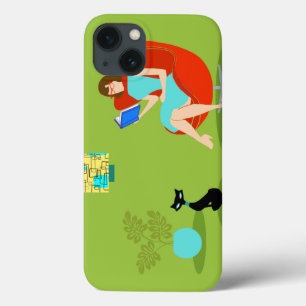 Retro Reading Woman iPad Air Hüllen