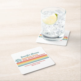 Retro Real Estate Company Open House Marketing Rechteckiger Pappuntersetzer