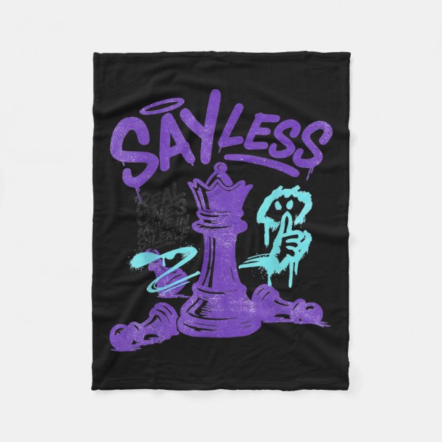 Retro Real Ones Move In Silence Money Quote Urban  Fleecedecke (Vorderseite)