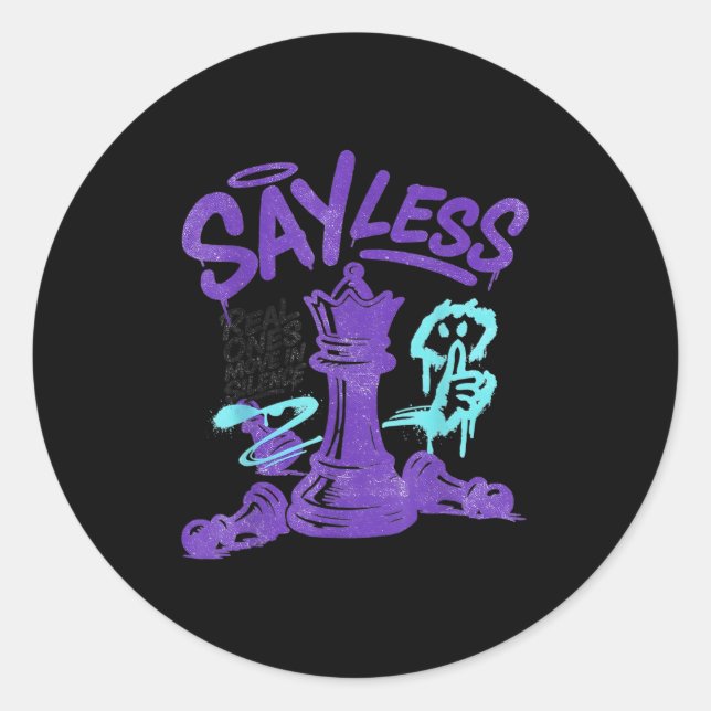 Retro Real Ones Move In Silence Money Quote Urban  Runder Aufkleber (Vorderseite)