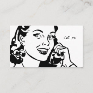 Retro Receptionist und Secretary Business Cards Begleitkarte
