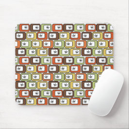 Retro-Rechtecke mit Sternexplosionen Mousepad