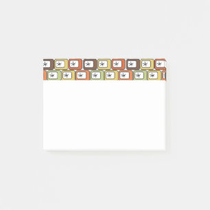 Retro-Rechtecke mit Sternexplosionen Post-it Klebezettel