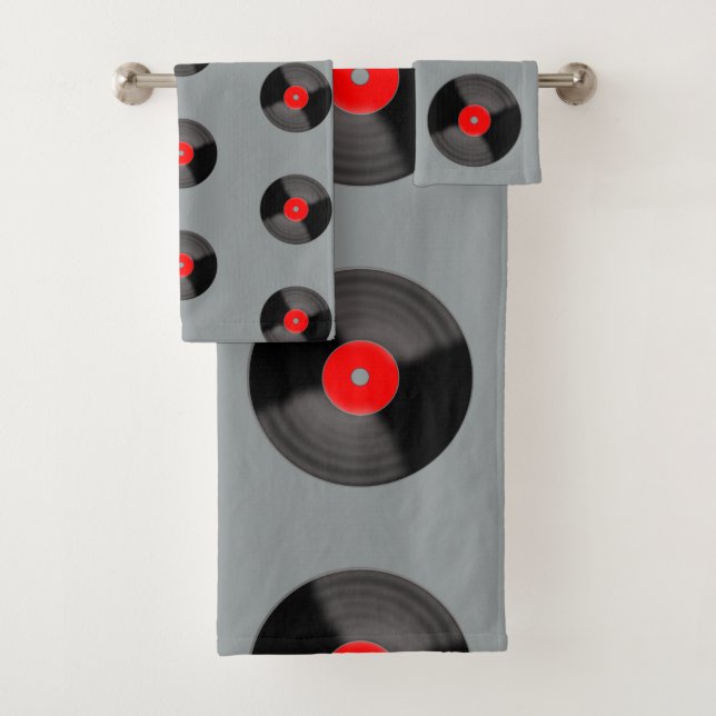 Retro Record Badehandtuch Set (Insitu)