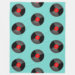 Retro Record Blanket Fleecedecke