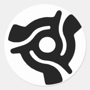 Retro Record Center Image LP 45s Runder Aufkleber