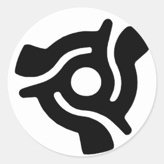 Retro Record Center Image LP 45s Runder Aufkleber