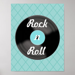 Retro Record Music Wall Art Poster Print Deco
