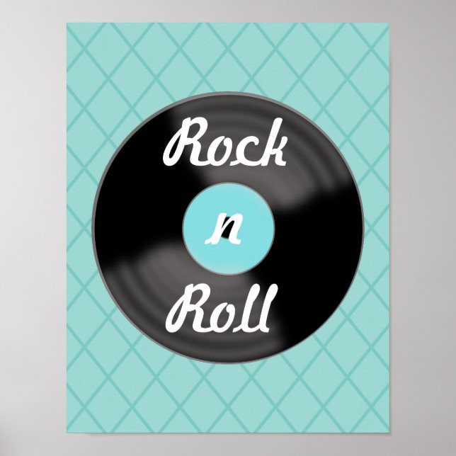 Retro Record Music Wall Art Poster Print Deco (Vorne)