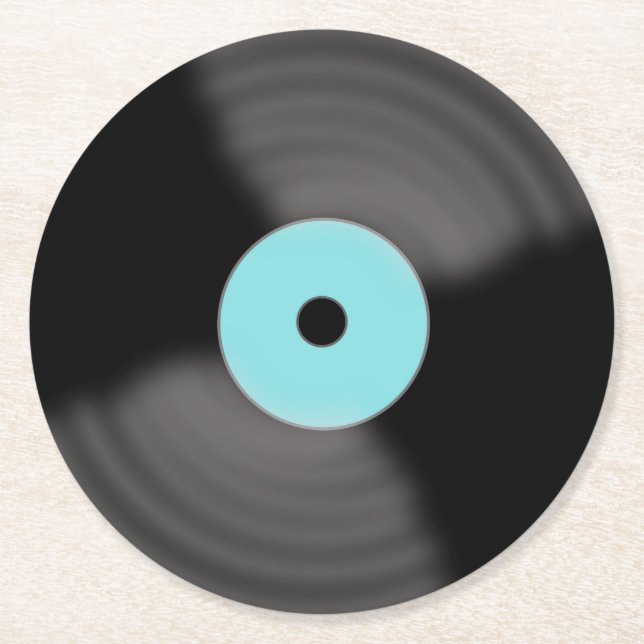 Retro Record Paper Drink Party Untersetzer (Vorderseite)