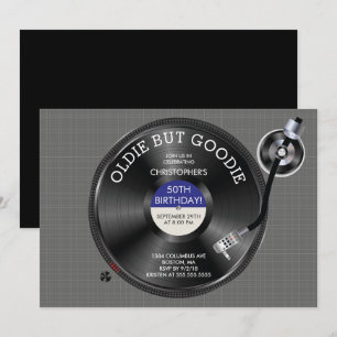 Retro Record Turntable Geburtstagsparty Einladung