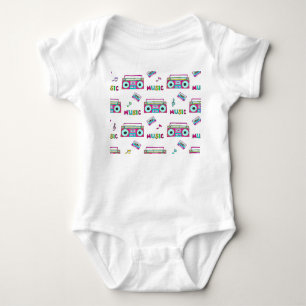 Retro-Recorder-Band nahtlos Baby Strampler
