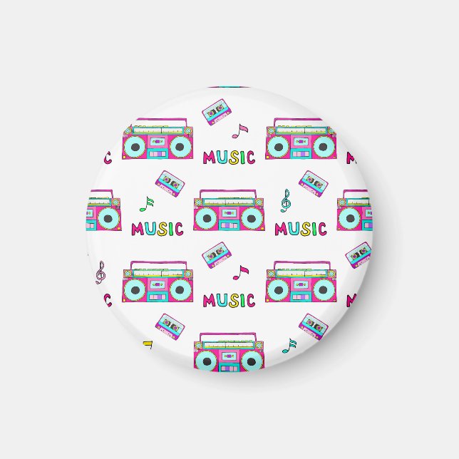 Retro-Recorder-Band nahtlos Magnet (Vorne)