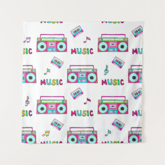 Retro-Recorder-Band nahtlos Wandteppich