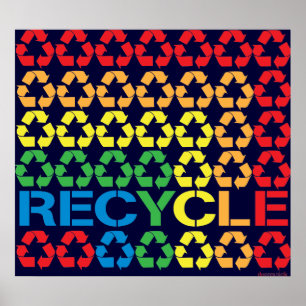 Retro recyceln Sie Druck Poster