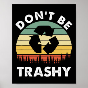 Retro Recycle nicht müde, die Umwelt Retten Poster
