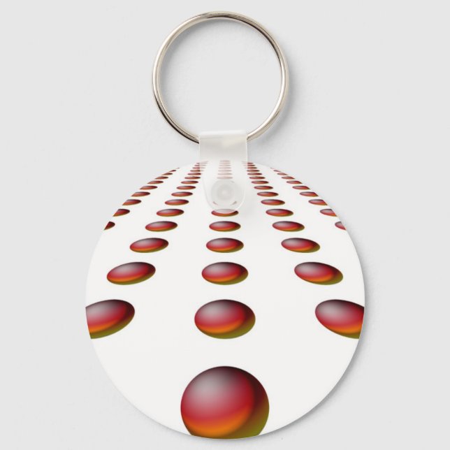 Retro Red Ball Design Schlüsselanhänger (Vorderseite)